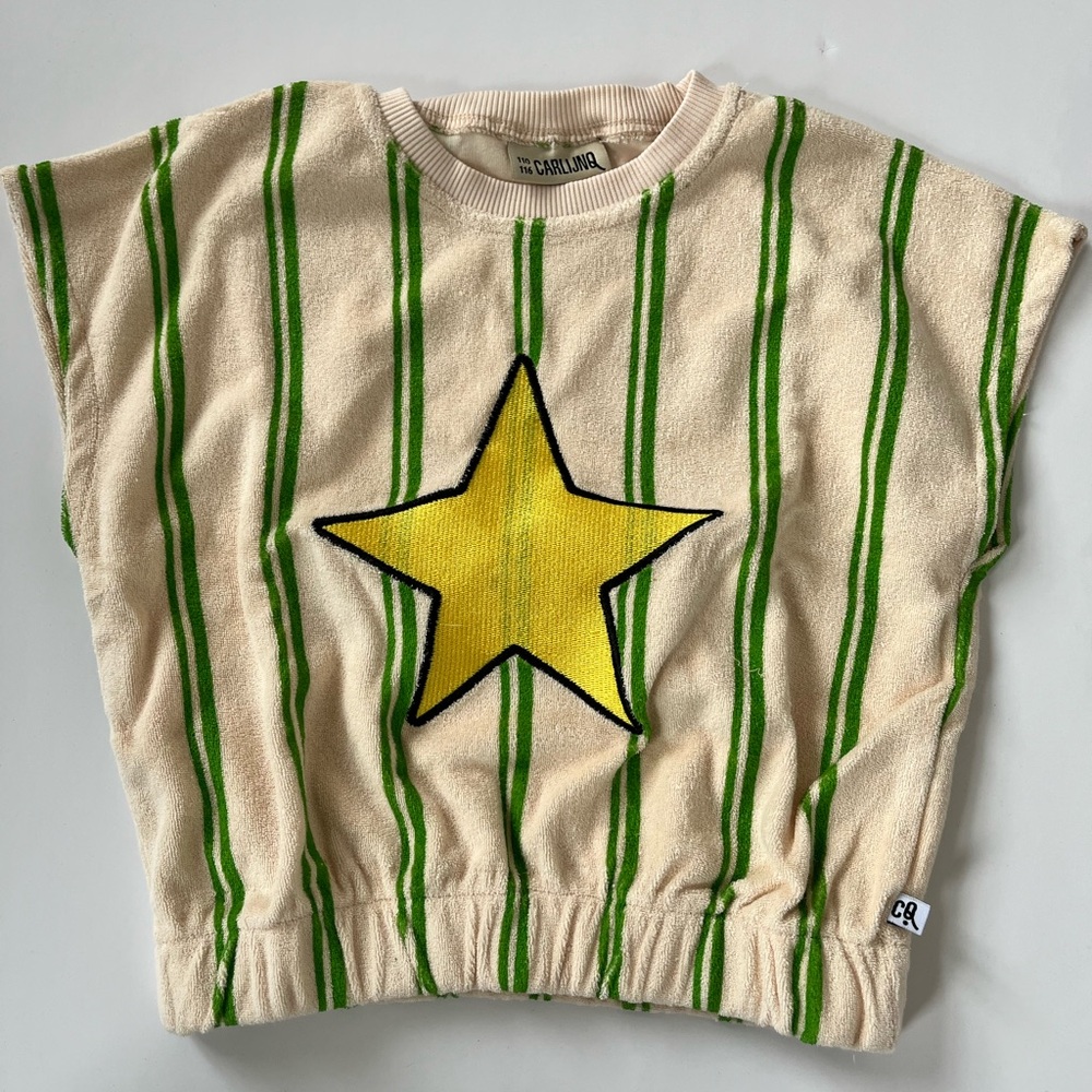 Carlijnq Striped Sweater with Yellow Star. Neutral Gender
